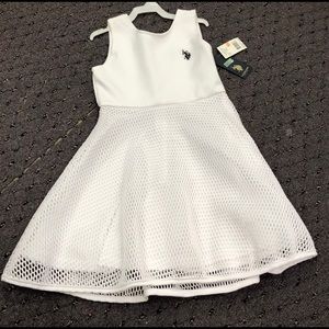 Girls white tank dress size 7